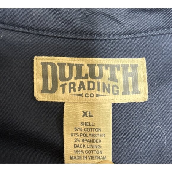 Duluth Trading Everyday Work Jacket Mens XL Blue 34318 Lightweight Chore Coat - Picture 7 of 8